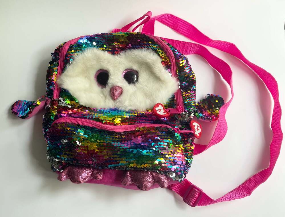 Ty Fashion Owen Owl Reversible Sequin Kids Mini Backpack